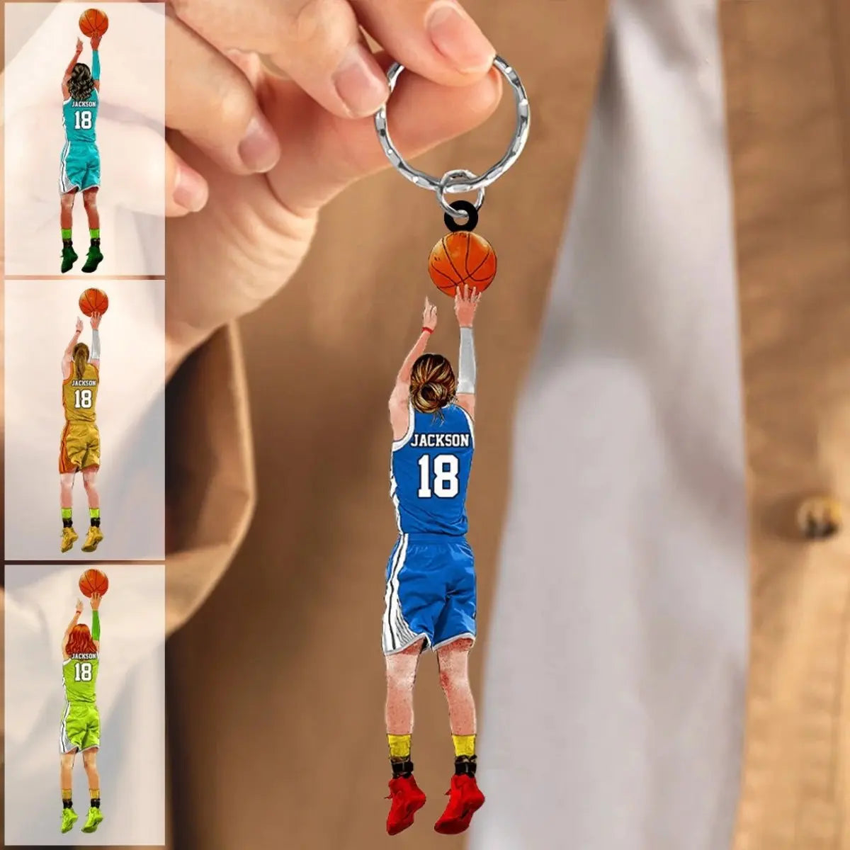 Basketball Lovers- Basketball Girl - Personalized Acrylic Keychain ...