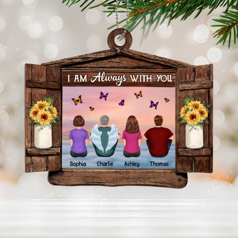 Family Memorial Window Remembrance Gift Personalized Wooden Ornament