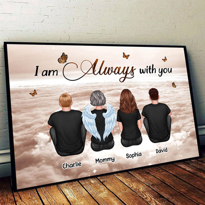 Always With You Sky Family Members, Memorial Personalized Poster, Sympathy Gift