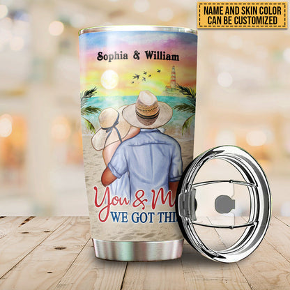 Beach Couple Married Dressed I Didn't Marry You Custom Tumbler