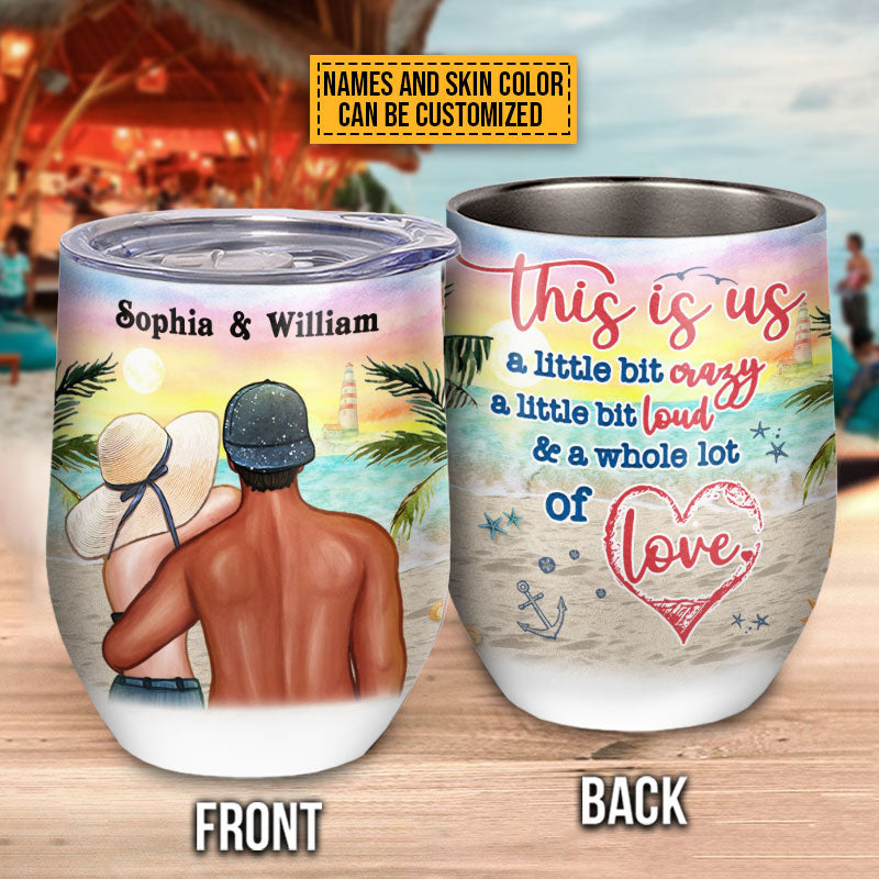 Beach Couple This Is Us Custom Wine Tumbler