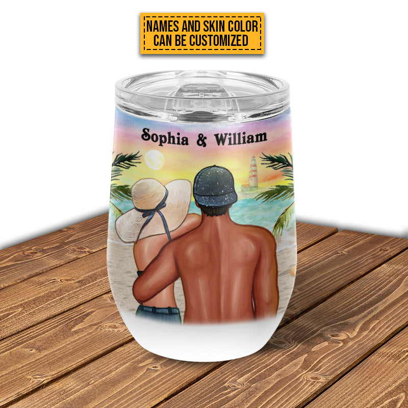 Beach Couple This Is Us Custom Wine Tumbler