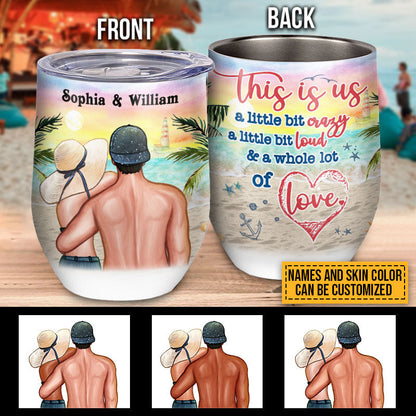 Beach Couple This Is Us Custom Wine Tumbler