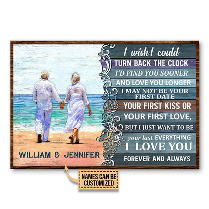 Beach Old Couple Turn Back The Clock, Couple Gift, Home Decor, Custom Poster
