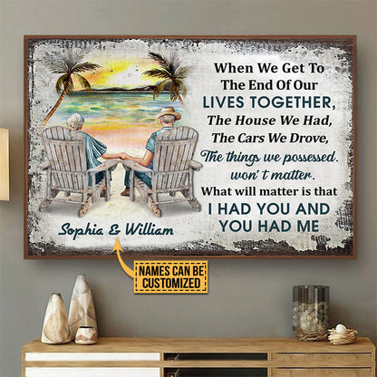 Beach Old Couple When We Get Sitting Chair Custom Poster