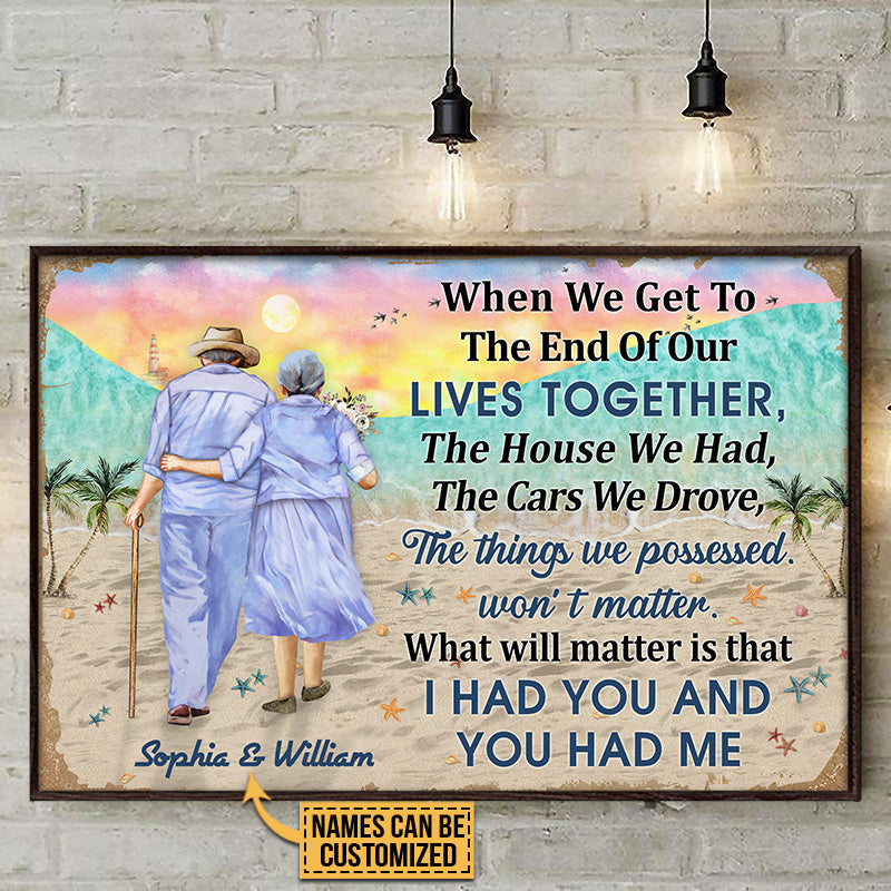 Beach Vibe Old Couple When We Get Custom Poster