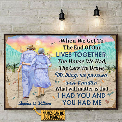 Beach Vibe Old Couple When We Get Custom Poster