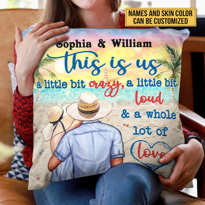 Beach Couple Married Dressed This Is Us Custom Pillow
