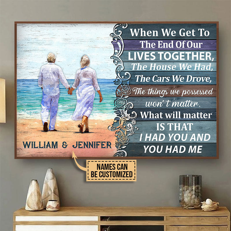 Beach, Old Couple, Couple Gift, When We Get Old Custom Poster