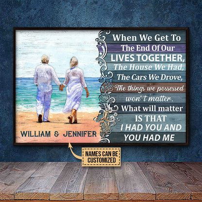 Beach, Old Couple, Couple Gift, When We Get Old Custom Poster