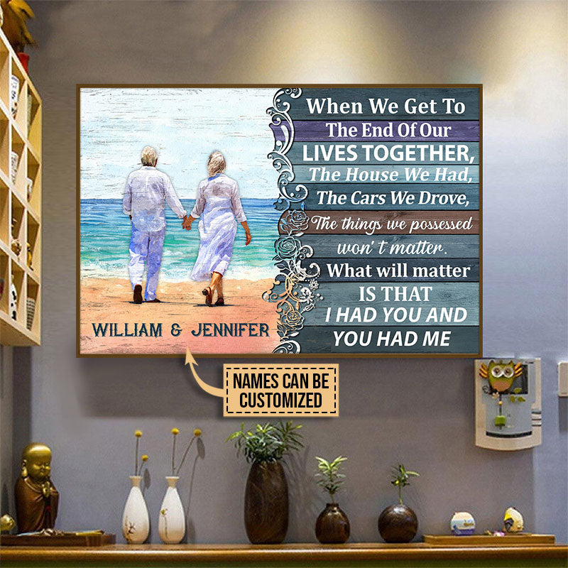 Beach, Old Couple, Couple Gift, When We Get Old Custom Poster