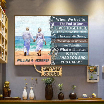 Beach, Old Couple, Couple Gift, When We Get Old Custom Poster