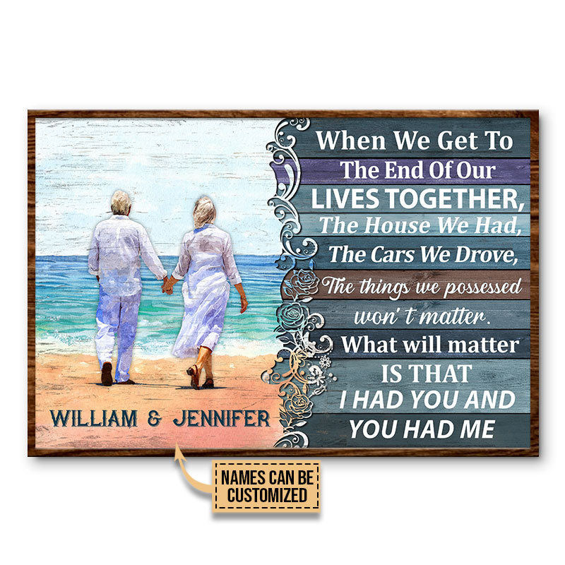 Beach, Old Couple, Couple Gift, When We Get Old Custom Poster
