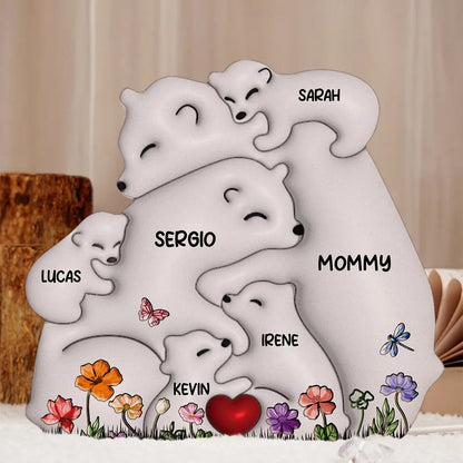 Bear Family Puzzle - Personalized Custom Shaped Light Box