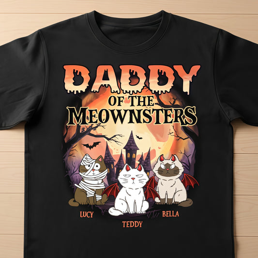 Custom Unisex Long Sleeve T-Shirt - Personalized Halloween Birthday Gifts For Cat Lovers, Cat Mom And Dad - The Purrfect Nightmare