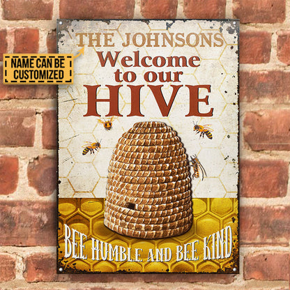 Bee Humble And Bee Kind Custom Classic Metal Signs