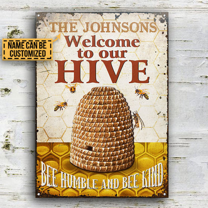Bee Humble And Bee Kind Custom Classic Metal Signs