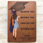 Behind You All Memories - Personalized Leather Journal