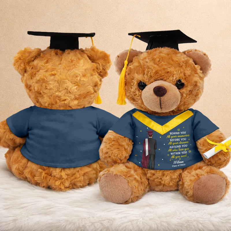Behind You All Memories - Personalized Teddy Bear