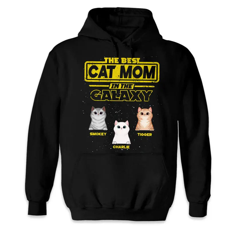 Best Cat Dad In The Galaxy - Gift For Cat Dad, Cat Mom - Personalized Unisex T-Shirt Shirts & Tops The Next Custom Gift