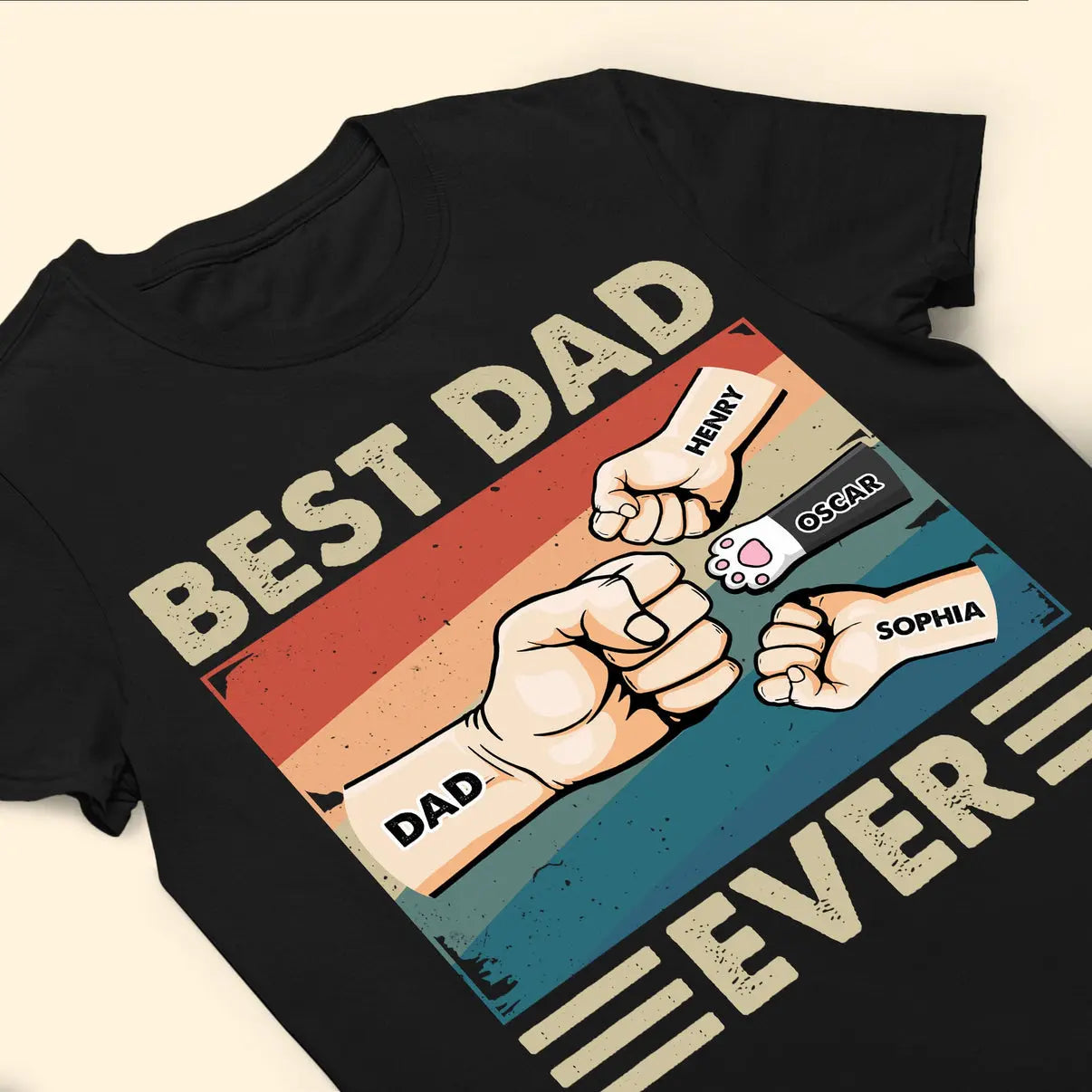 Best Dad Ever - Cartoon Version - Personalized Shirt Shirts & Tops The Next Custom Gift