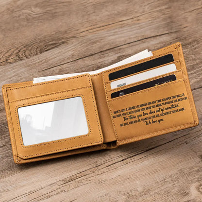 Best Dad Ever Father's Day Gift Custom Kids' Names - Personalized Leather Wallet Leather Wallet The Next Custom Gift