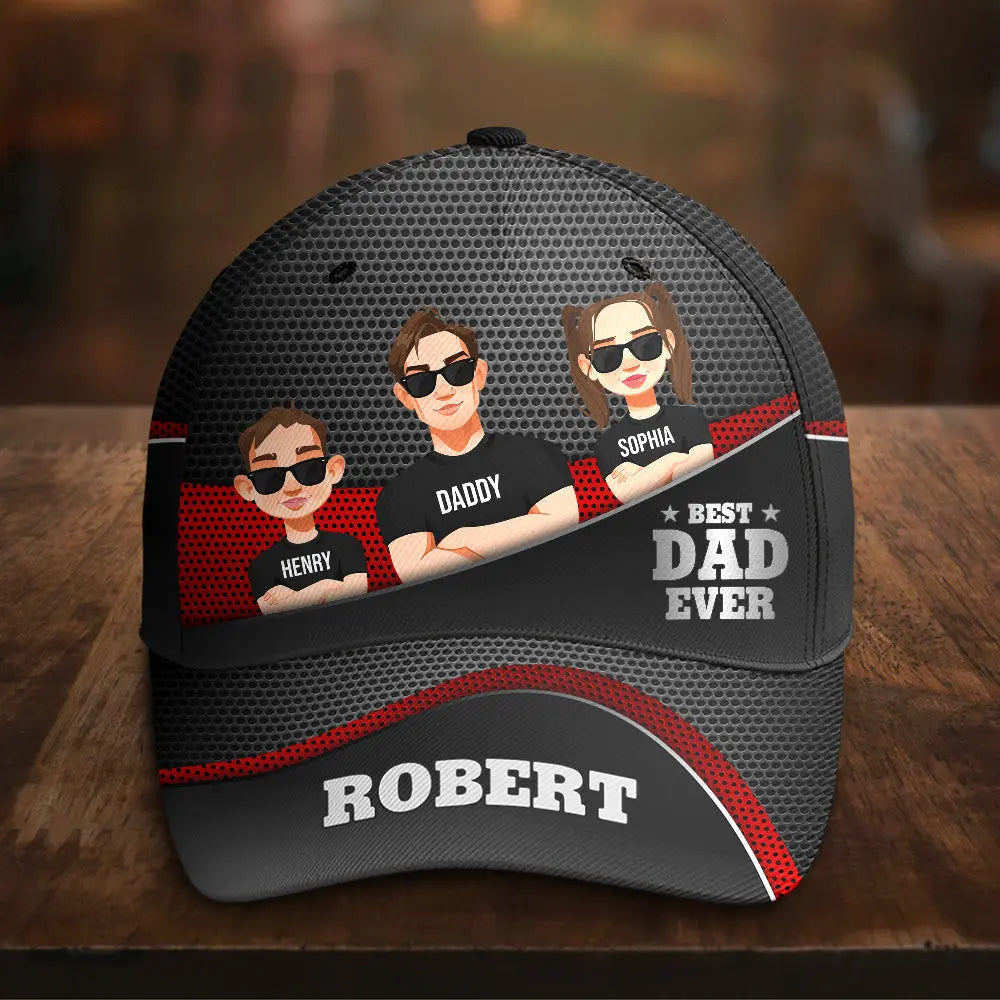 Best Dad Ever New Version - Personalized Classic Cap Hat The Next Custom Gift