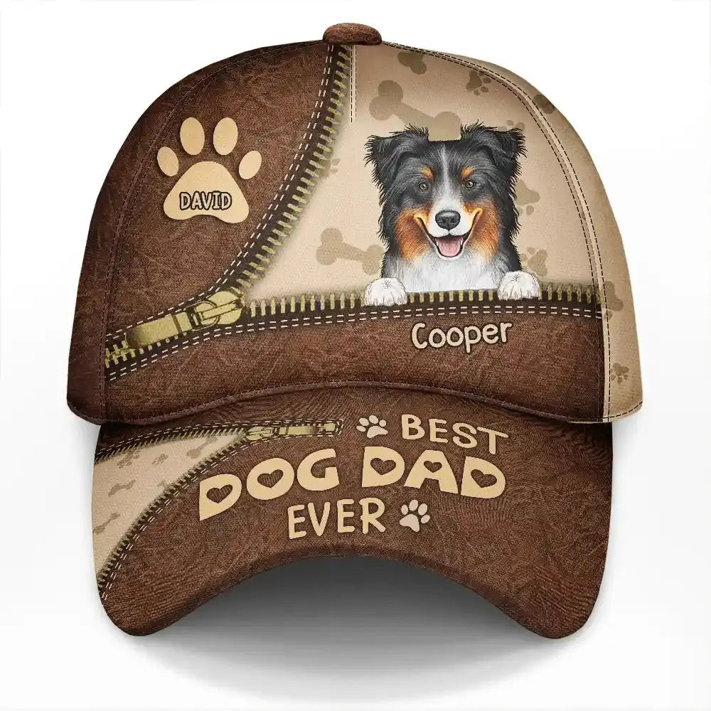 Best Dog Dad Dog Mom Ever - Personalized Classic Cap Hat The Next Custom Gift