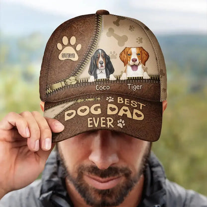 Best Dog Dad Dog Mom Ever - Personalized Classic Cap Hat The Next Custom Gift