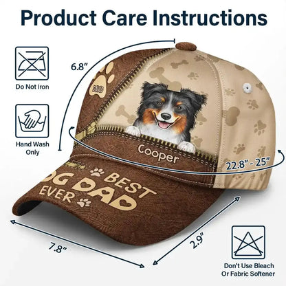 Best Dog Dad Dog Mom Ever - Personalized Classic Cap Hat The Next Custom Gift