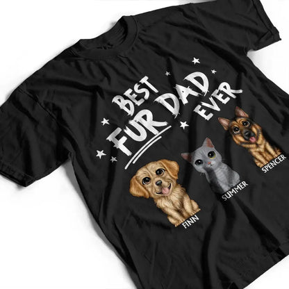 Best Dog Dad Ever Cute Cat Dog - Personalized T Shirt Shirts & Tops The Next Custom Gift