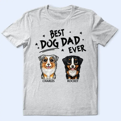 Best Dog Dad Ever Cute Cat Dog - Personalized T Shirt Shirts & Tops The Next Custom Gift