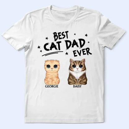 Best Dog Dad Ever Cute Cat Dog - Personalized T Shirt Shirts & Tops The Next Custom Gift