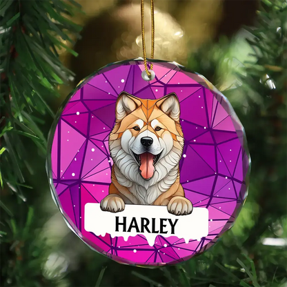 Best Friend For Life Dog Cat Christmas - Personalized Circle Acrylic Ornament Ornament The Next Custom Gift