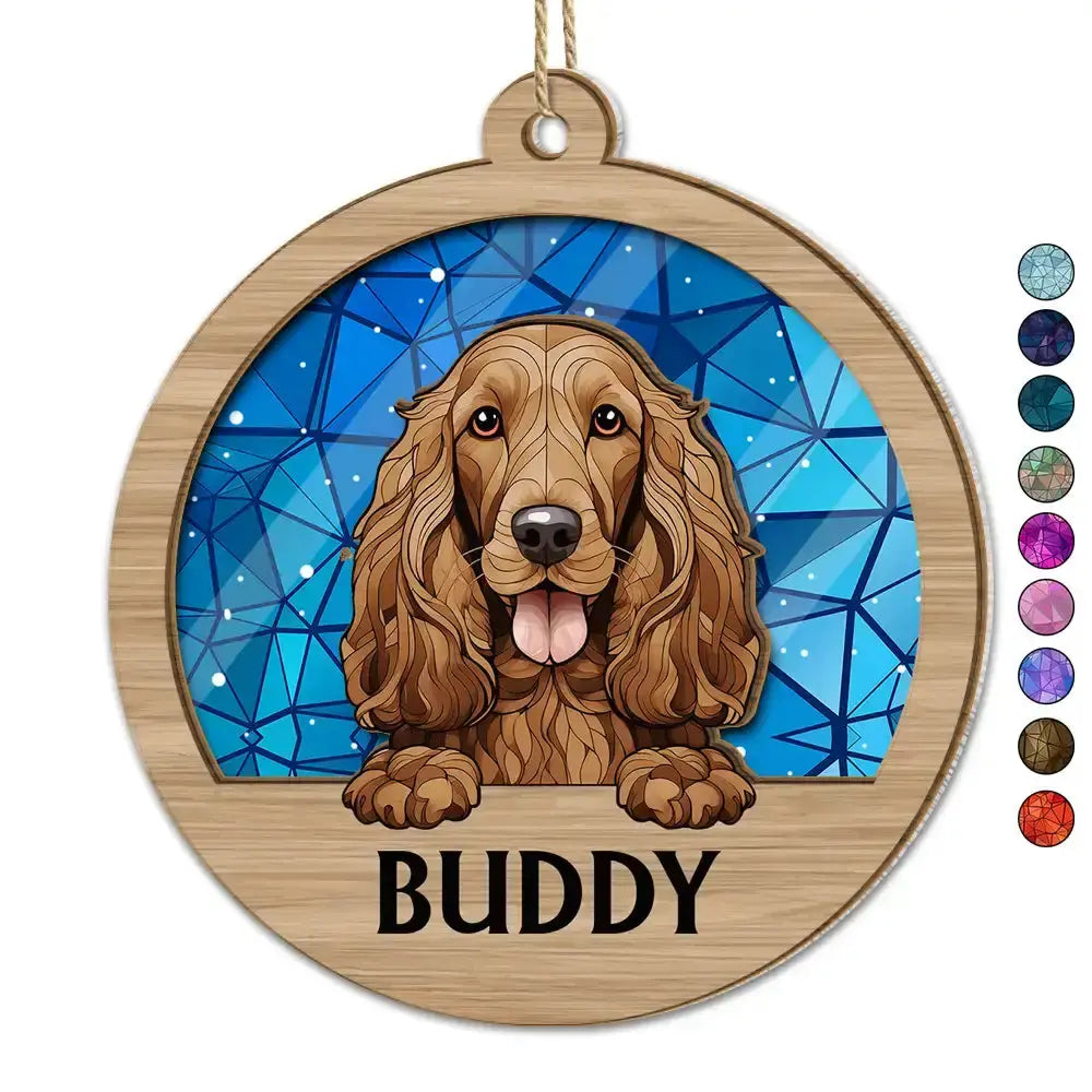 Best Friend For Life Dog Cat Christmas - Personalized Suncatcher Ornament Ornament The Next Custom Gift