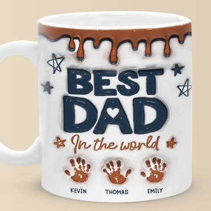 Best Grandpa In The World - Family Personalized Custom 3D Inflated Effect Printed Mug - Father's Day, Gift For Dad, Grandpa Mug The Next Custom Gift