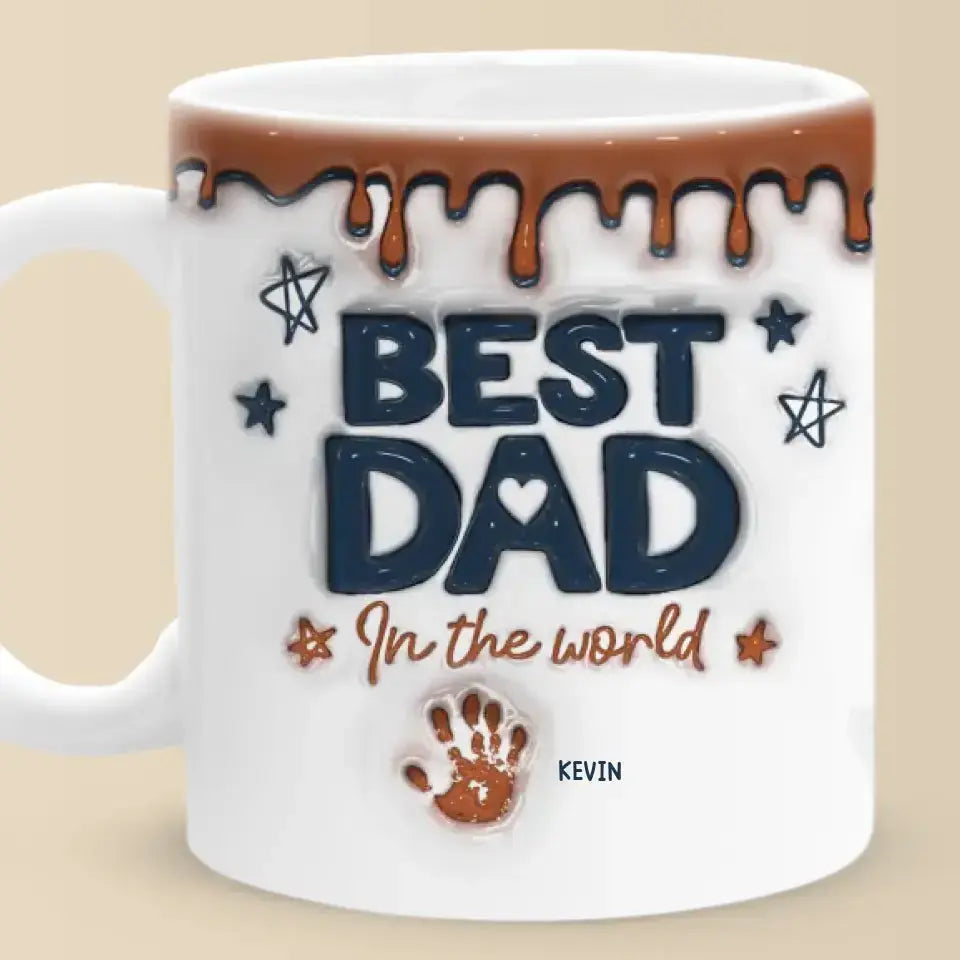 Best Grandpa In The World - Family Personalized Custom 3D Inflated Effect Printed Mug - Father's Day, Gift For Dad, Grandpa Mug The Next Custom Gift