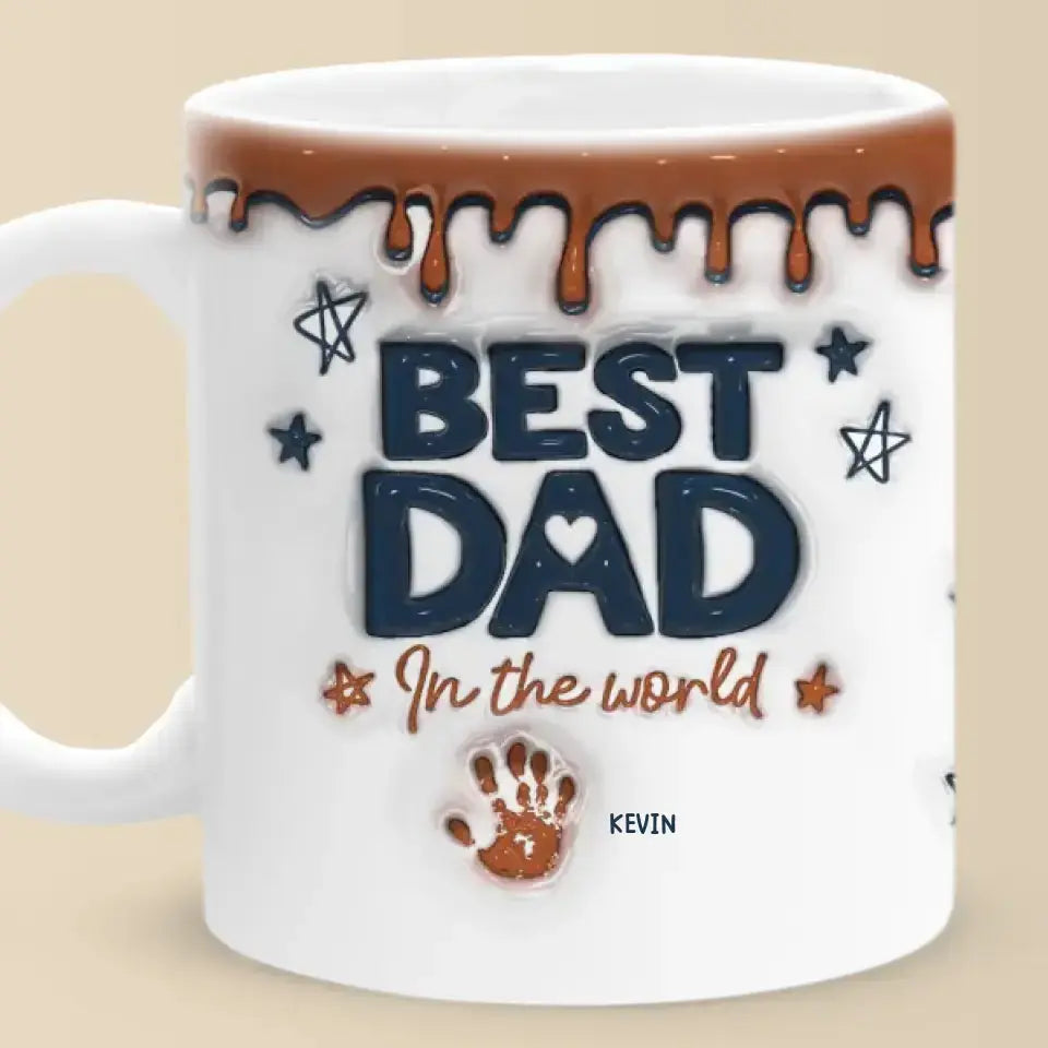 Best Grandpa In The World - Family Personalized Custom 3D Inflated Effect Printed Mug - Father's Day, Gift For Dad, Grandpa Mug The Next Custom Gift