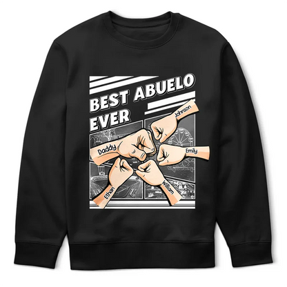 Best Dad Grandpa Hand Punch Side View - Personalized T Shirt