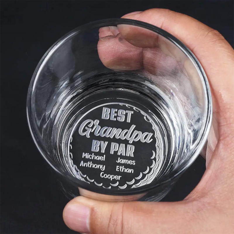 Best Daddy By Par - Personalized Engraved Whiskey Glass