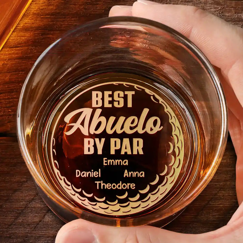 Best Daddy By Par - Personalized Engraved Whiskey Glass