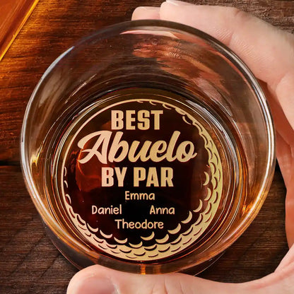 Best Daddy By Par - Personalized Engraved Whiskey Glass