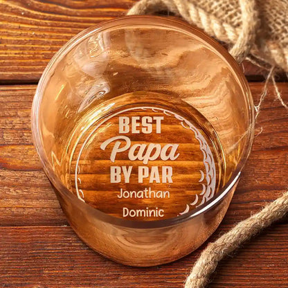Best Daddy By Par - Personalized Engraved Whiskey Glass