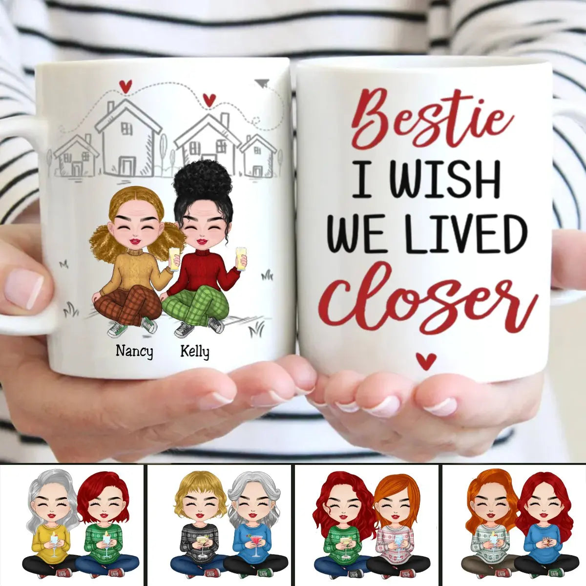 Bestie - I Wish You Lived Closer - Personalized Mug mug The Next Custom Gift