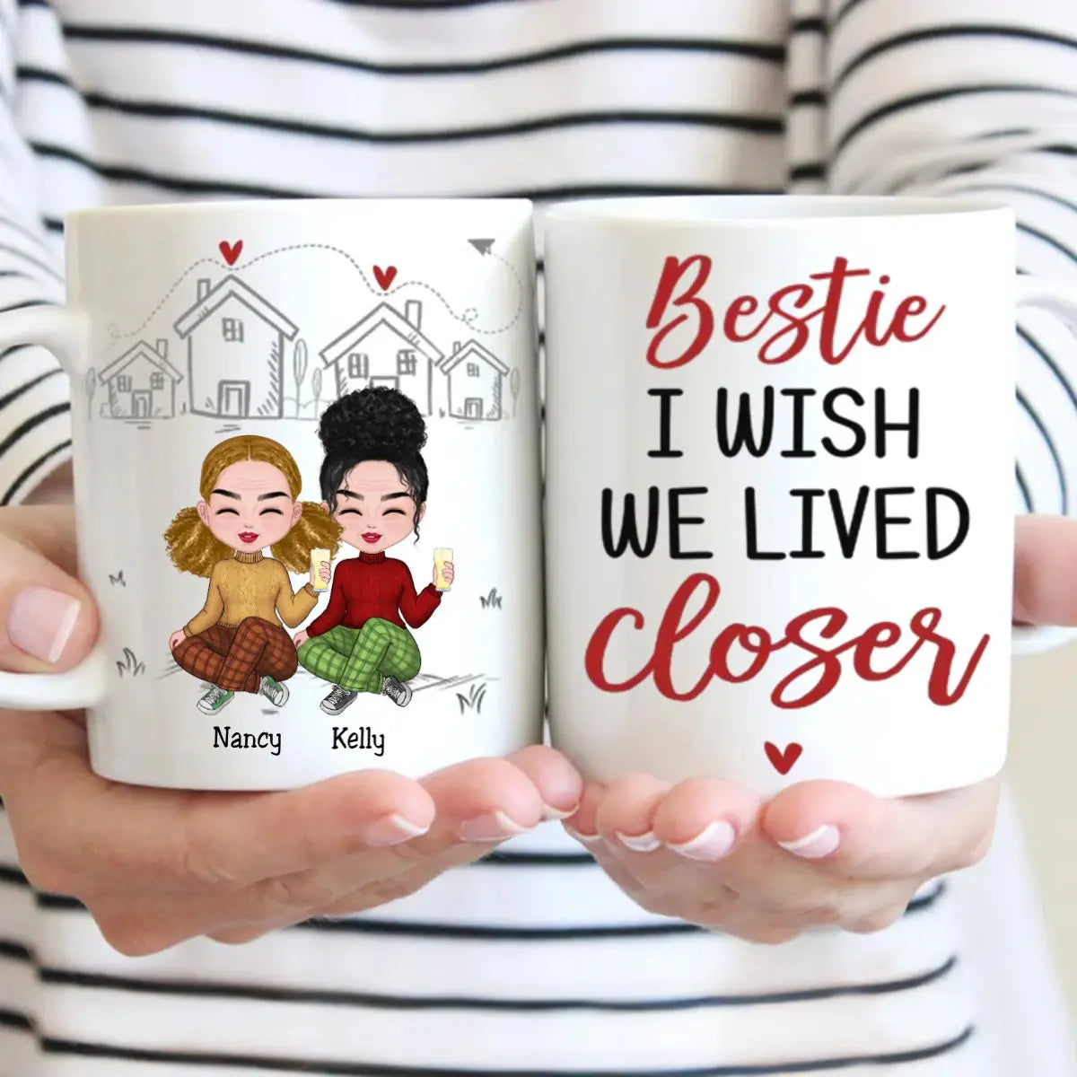 Bestie - I Wish You Lived Closer - Personalized Mug mug The Next Custom Gift