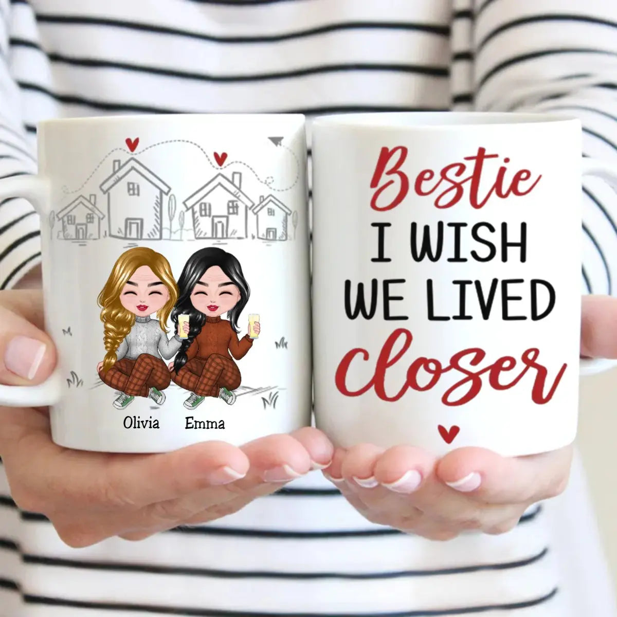 Bestie - I Wish You Lived Closer - Personalized Mug mug The Next Custom Gift