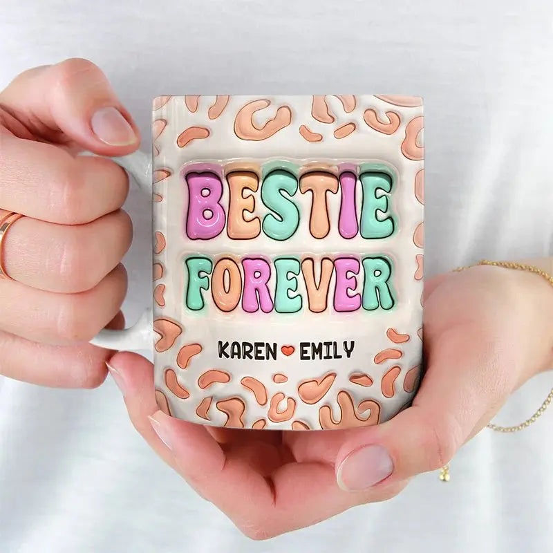 Besties - Besties Forever, Sisters Forever -  Personalized Mug Mug The Next Custom Gift