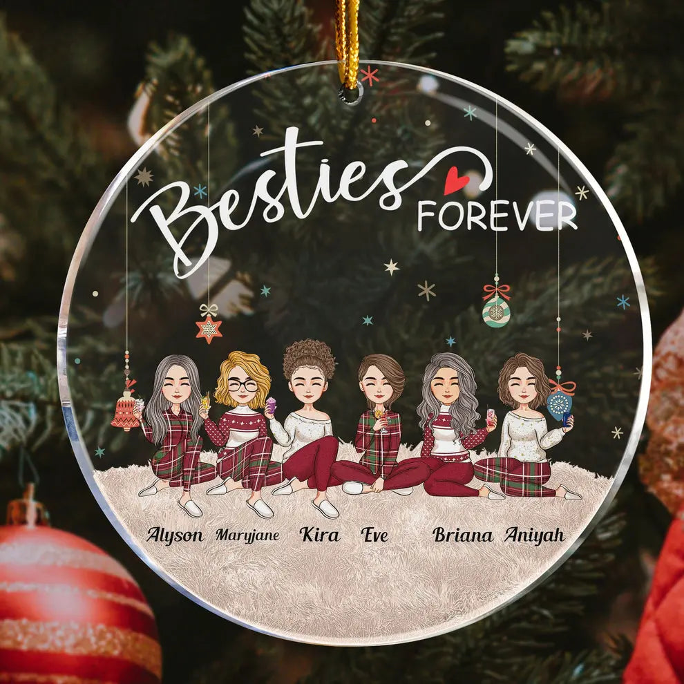 Besties Forever - Personalized Friends Ornament ornament The Next Custom Gift