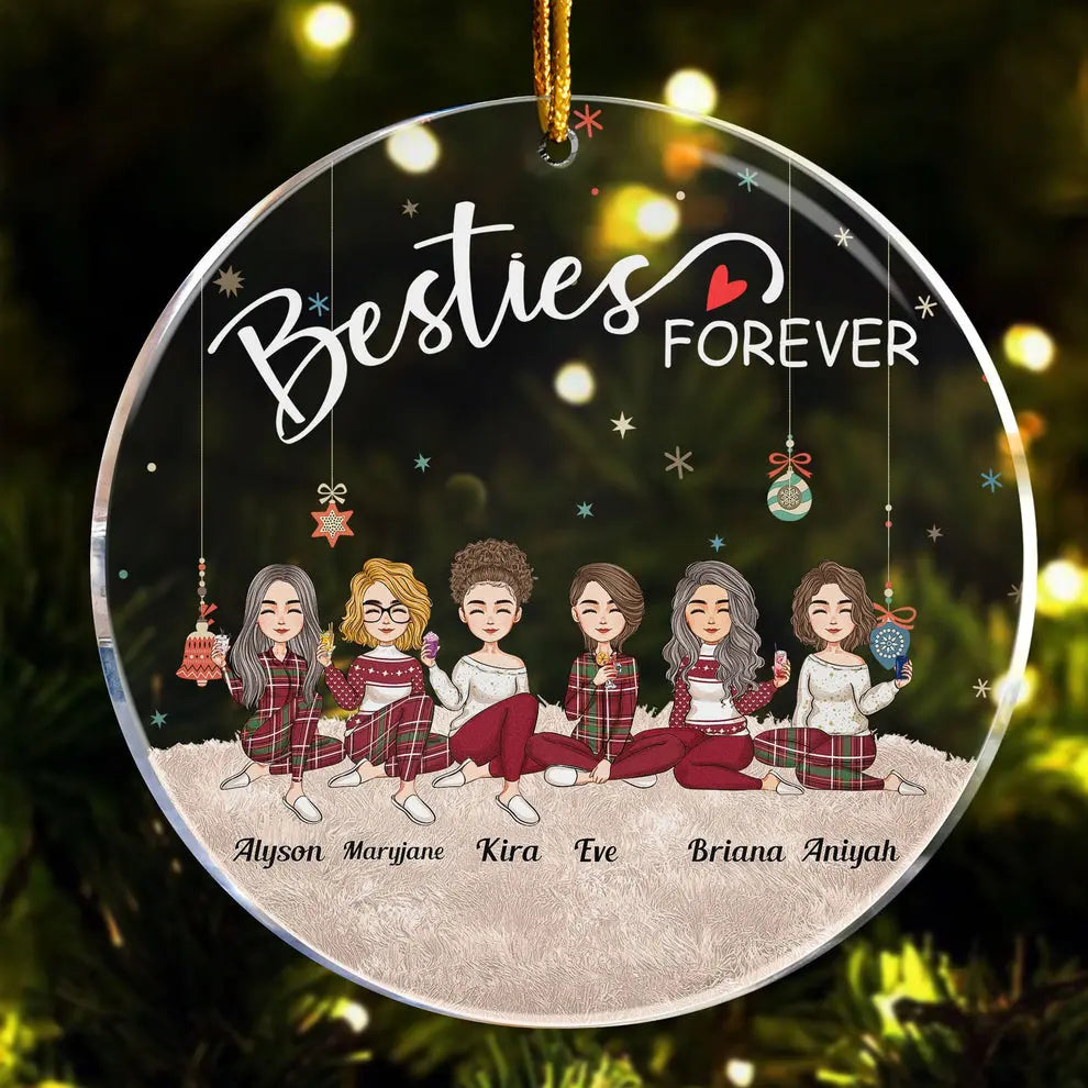 Besties Forever - Personalized Friends Ornament ornament The Next Custom Gift