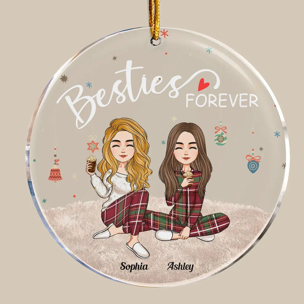 Besties Forever - Personalized Friends Ornament ornament The Next Custom Gift